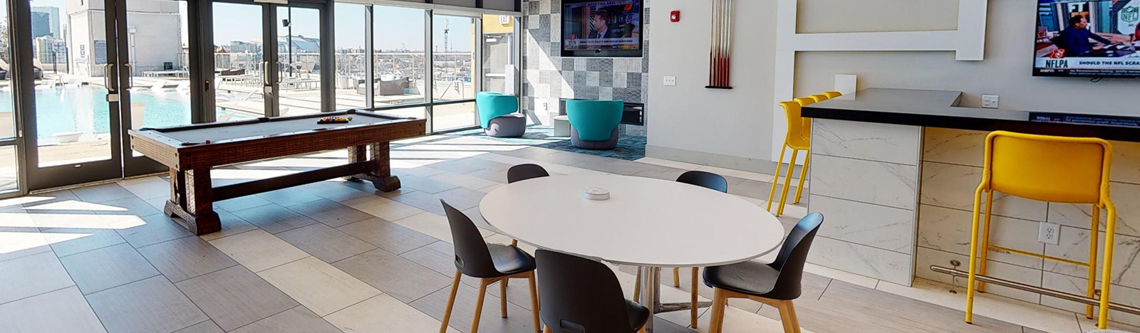 resident lounge with pool table