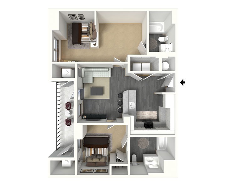 Bexley - 2x2 Floor plan