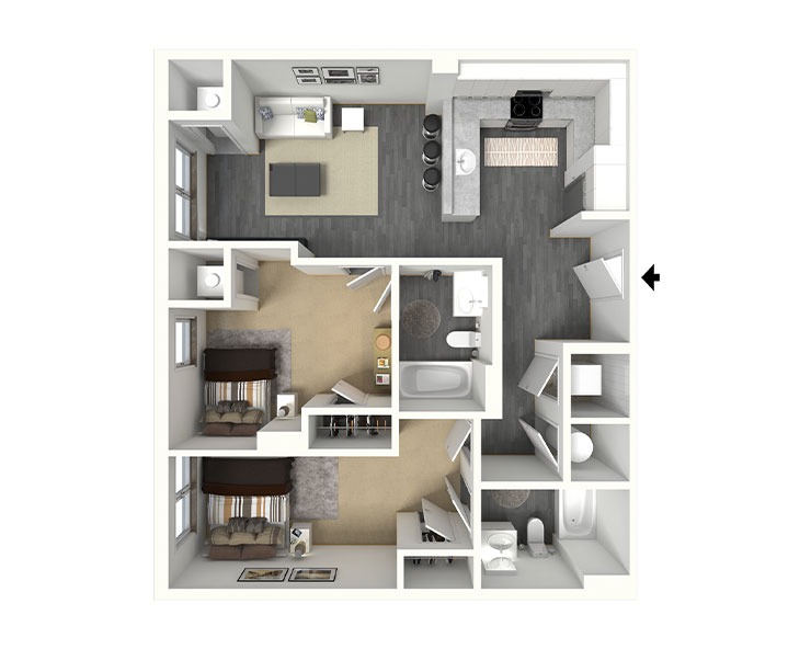 Bristol - 2x2 Floor plan