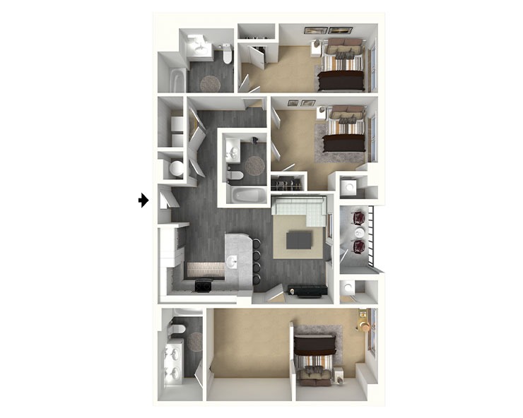 Camden - 3x3 Floor plan
