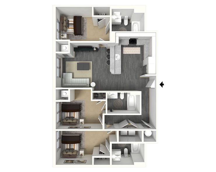 Chelsea - 3x3 Floor plan