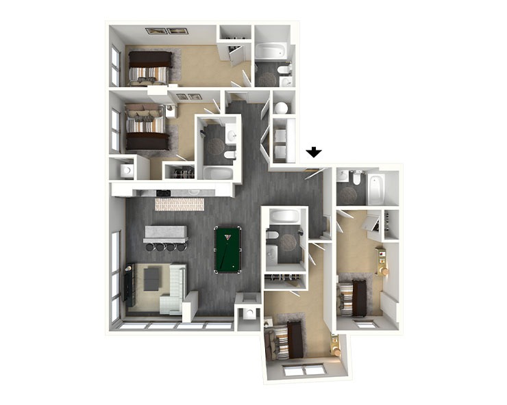 Dawson - 4x4 Floor plan