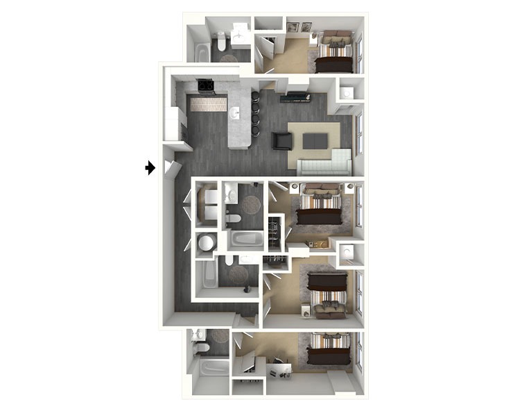 Derby - 4x4 Floor plan