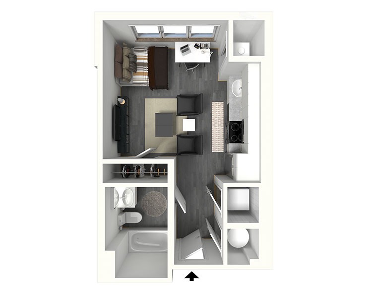 Soho - Studio Floor plan