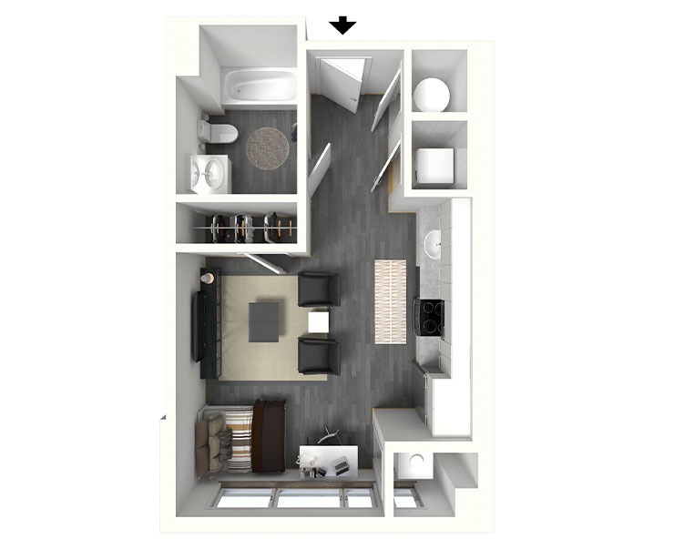 Stratford - Studio Floor plan
