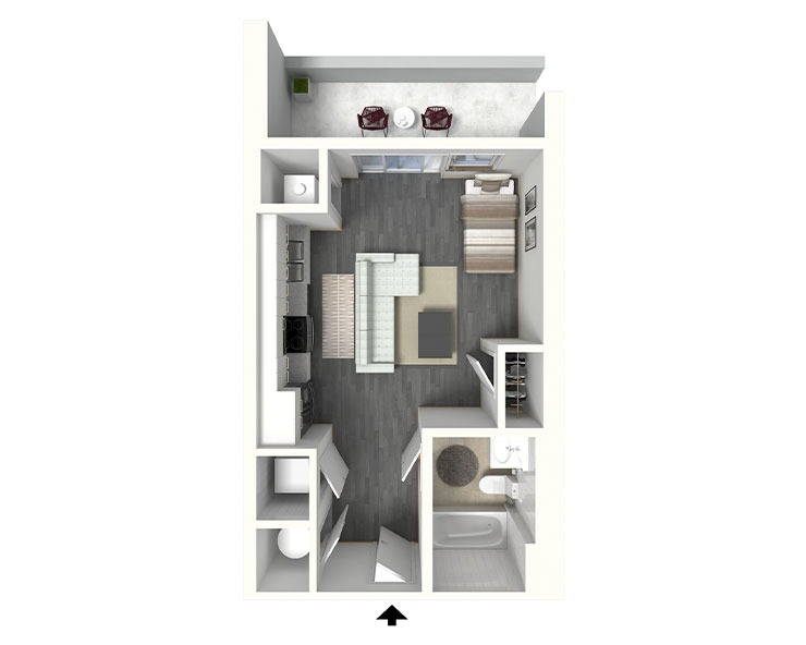 Sutton - Studio Floor plan