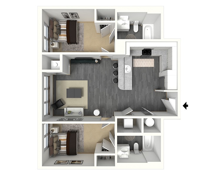Bradford - 2x2 Floor plan